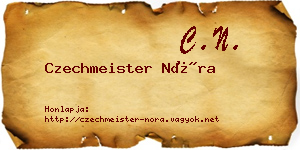 Czechmeister Nóra névjegykártya